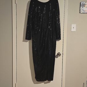 Black sequin Eloquii Midi Formal
